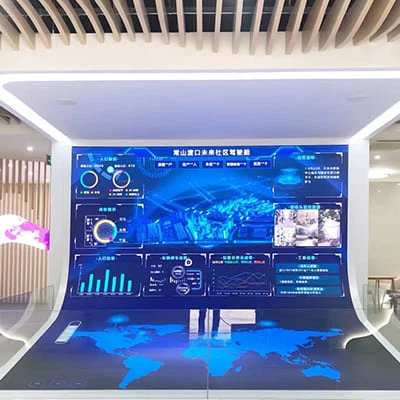 Magával ragadó, rugalmas hajlított LED-kijelző fokozza a digitális életet a v...